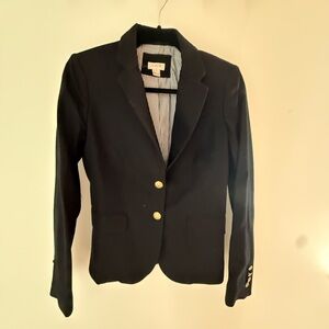 J. Crew Black and Gold Blazer with Notched Lapels